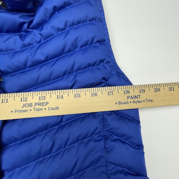 Talbots Puffer Vest  Blue with Green Lining Down Filled Quilted Women's Size M - Picture 10 of 14